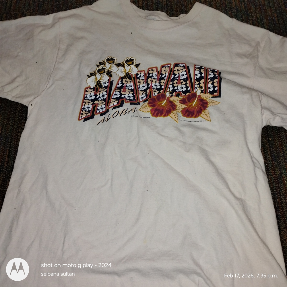 Hawaii Aloha White Short Sleeve Tee